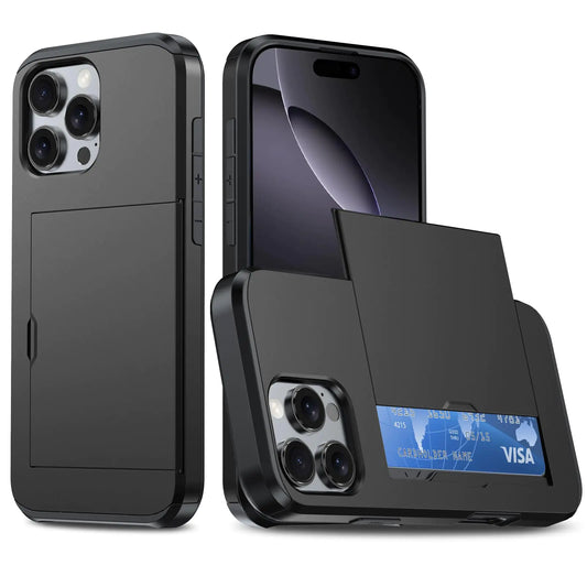 Compatible with iPhone 16 Pro Wallet Case with Card Holder Dual Functions Wallet Case and Card Holder with Hidden Card Slot Shockproof&Anti-Yellowing Wallet Case 6.3 Inch for Women Men